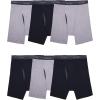 Fruit of the Loom Men’s Coolzone Boxer Briefs, Moisture Wicking & Breathable(6 Pack – Black/Gray)