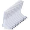 Fruit of the Loom Men’s Dual Defense Ankle Socks, Odor Protection with Half Cushion, Multi-Packs(Tube – 10 Pack – White)