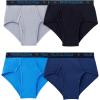 Fruit of the Loom Men’s Underwear Briefs, Tag Free & Moisture Wicking(4 Pack – Assorted Colors)