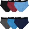 Fruit of the Loom Men’s Underwear Briefs, Tag Free & Moisture Wicking(6 Pack – Assorted Solids)