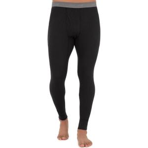 Fruit of The Loom Mens Recycled Premium Waffle Thermal Underwear Long Johns Bottom (1, 2, 3, and 4 Packs)(Black – 1 Pack)