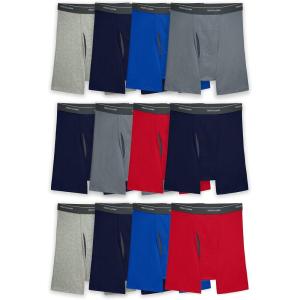 Fruit of the Loom Men’s Coolzone Boxer Briefs, Moisture Wicking & Breathable(12 Pack – Assorted Colors)
