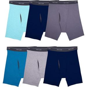 Fruit of the Loom Men’s Coolzone Boxer Briefs, Moisture Wicking & Breathable(6 Pack – Assorted Colors)
