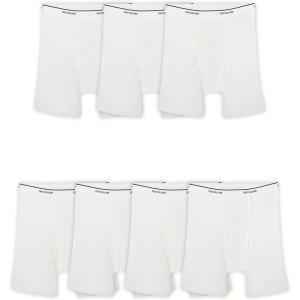 Fruit of the Loom Men’s Coolzone Boxer Briefs, Moisture Wicking & Breathable(7 Pack – White)