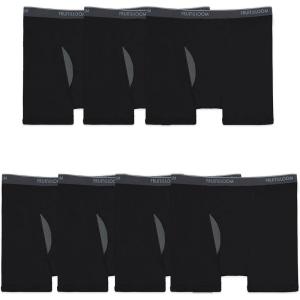 Fruit of the Loom Men’s Coolzone Boxer Briefs, Moisture Wicking & Breathable(Big Man – 7 Pack – Black)