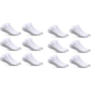 Fruit of the Loom Men’s Dual Defense Ankle Socks, Odor Protection with Half Cushion, Multi-Packs(White/Grey)