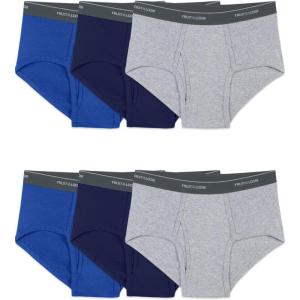 Fruit of the Loom Men’s Underwear Briefs, Tag Free & Moisture Wicking(6 Pack – Assorted – Big Man)