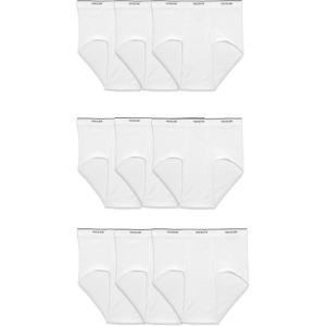 Fruit of the Loom Men’s Underwear Briefs, Tag Free & Moisture Wicking(9 Pack – White)