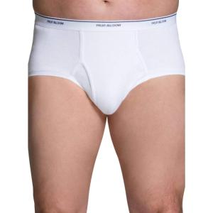 Fruit of the Loom Men’s Underwear Briefs, Tag Free & Moisture Wicking(White (6 – Pack))