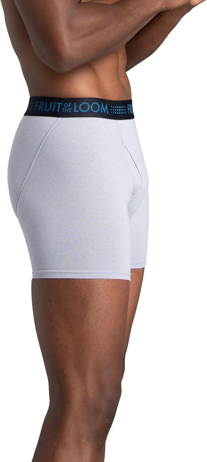 image:imageFruit of the Loom Mens Mens Breathable Boxer Briefs Moisture Wicking Underwear Assorted Color MultipacksCotton Mesh  BlackGrey
