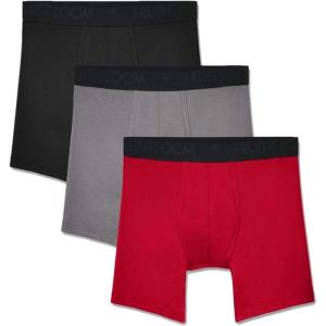 Fruit of the Loom Men’s Men’s Breathable Boxer Briefs, Moisture Wicking Underwear, Assorted Color Multipacks(Micro Mesh – Colors May Vary)