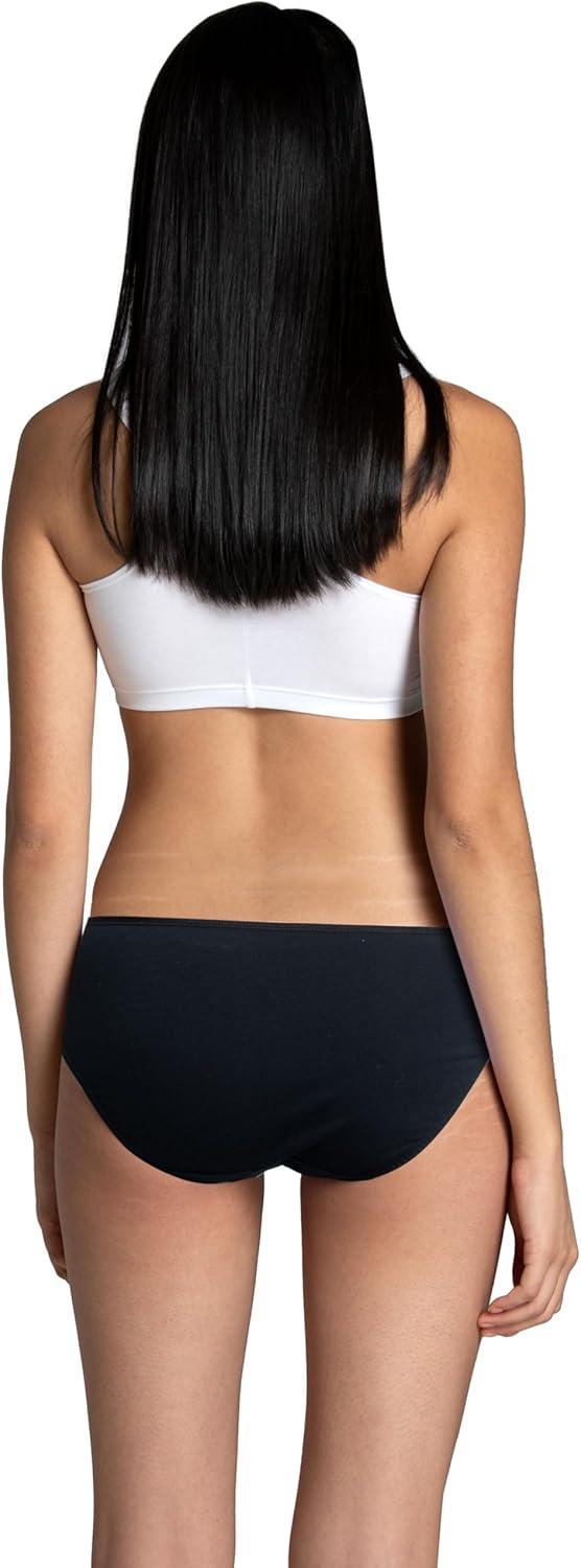 image:imageFruit of the Loom Womens Eversoft Cotton Underwear Multipacks Tag Free amp Breathable Available in Plus SizeBikini Black