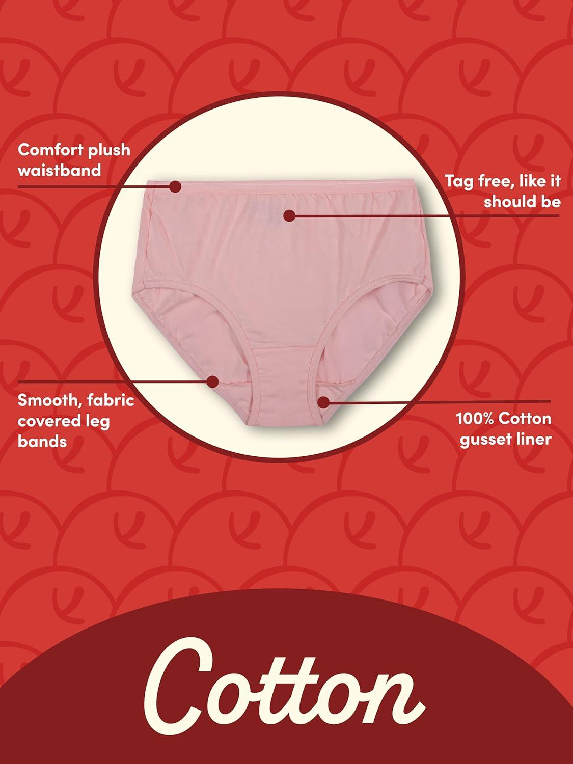 image:imageFruit of the Loom Womens Eversoft Cotton Underwear Multipacks Tag Free amp Breathable Available in Plus SizeBrief White