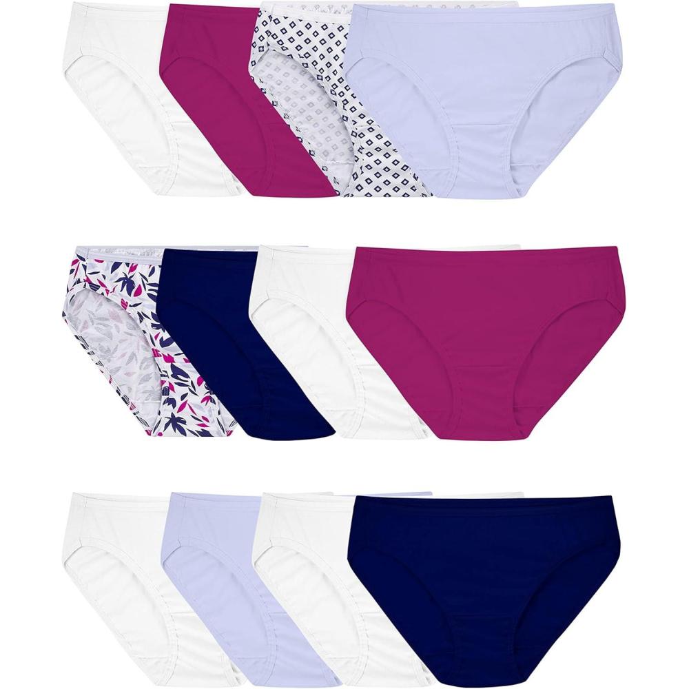 image:imageFruit of the Loom Womens Eversoft Cotton Underwear Multipacks Tag Free amp Breathable Available in Plus SizeBikini Assorted Colors May Vary