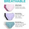 Fruit of the Loom womens Breathable Underwear, Moisture Wicking Keeps You Cool & Comfortable, Available in Plus Size(Cooling Stripes – Bikini – 6 Pack – Colors May Vary)