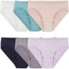 Fruit of the Loom womens Breathable Underwear, Moisture Wicking Keeps You Cool & Comfortable, Available in Plus Size(Cooling Stripes – Bikini – 6 Pack – Colors May Vary)