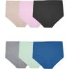 Fruit of the Loom womens Breathable Underwear, Moisture Wicking Keeps You Cool & Comfortable, Available in Plus Size(Cotton Mesh – Brief – 6 Pack – Colors May Vary)