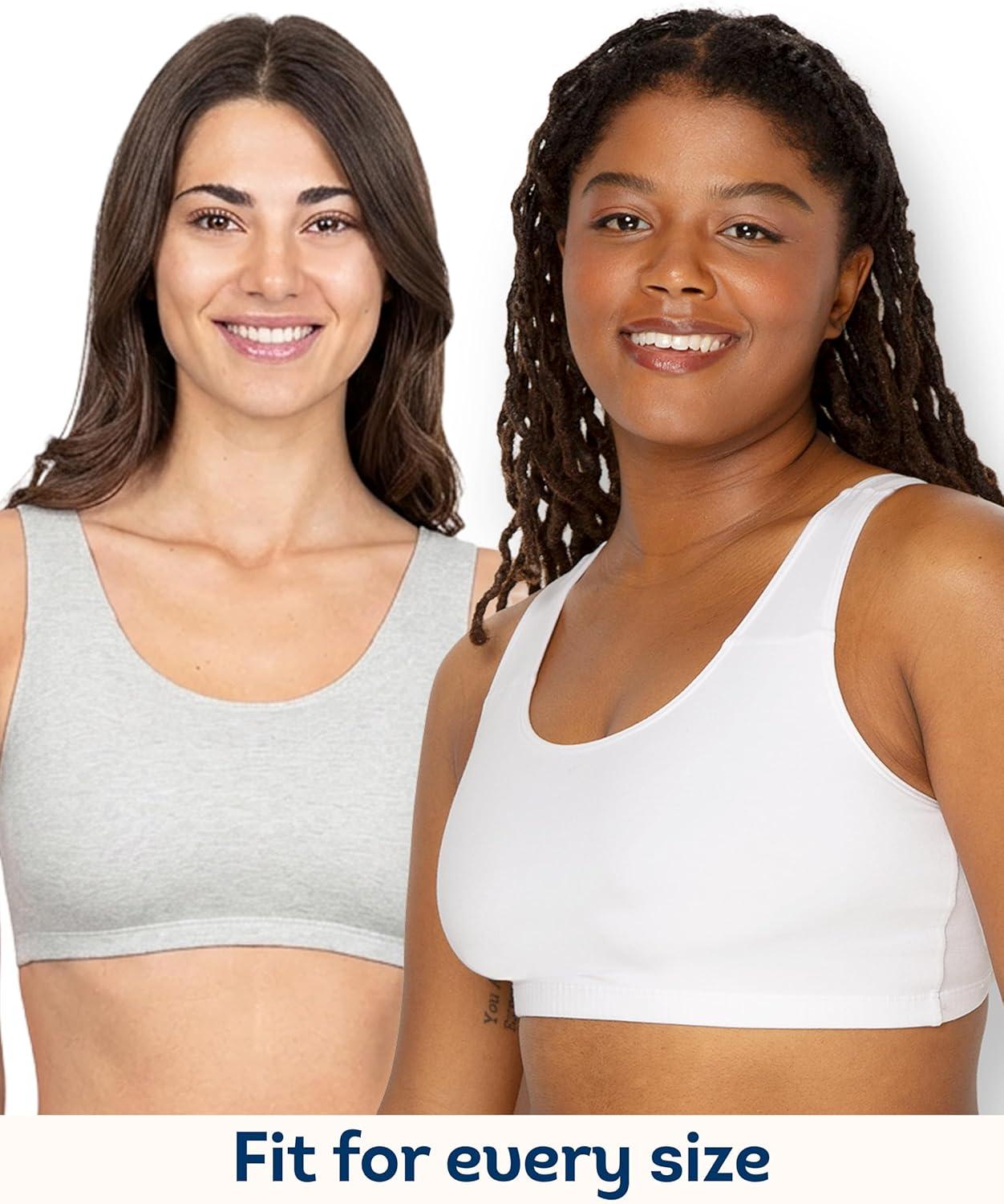 image:imageFruit of the Loom Womens Built Up Tank Style Sports Bra Value PackDuskWhiteBlushGrey Heather
