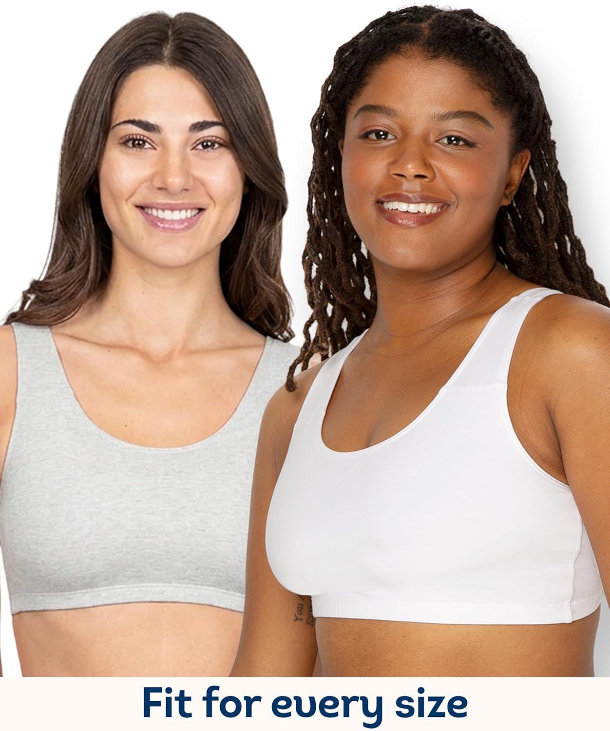 image:imageFruit of the Loom Womens Built Up Tank Style Sports Bra Value PackHeather Blue White Heather Grey