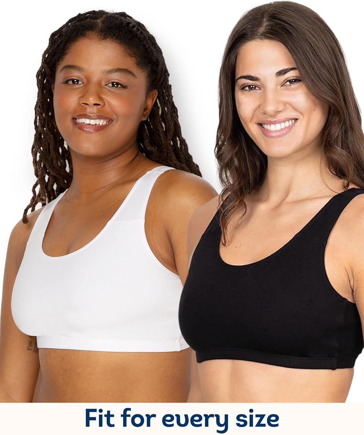 image:imageFruit of the Loom Womens Built Up Tank Style Sports Bra Value PackLentilWhiteCharcoalArubaDutch BlueBlack