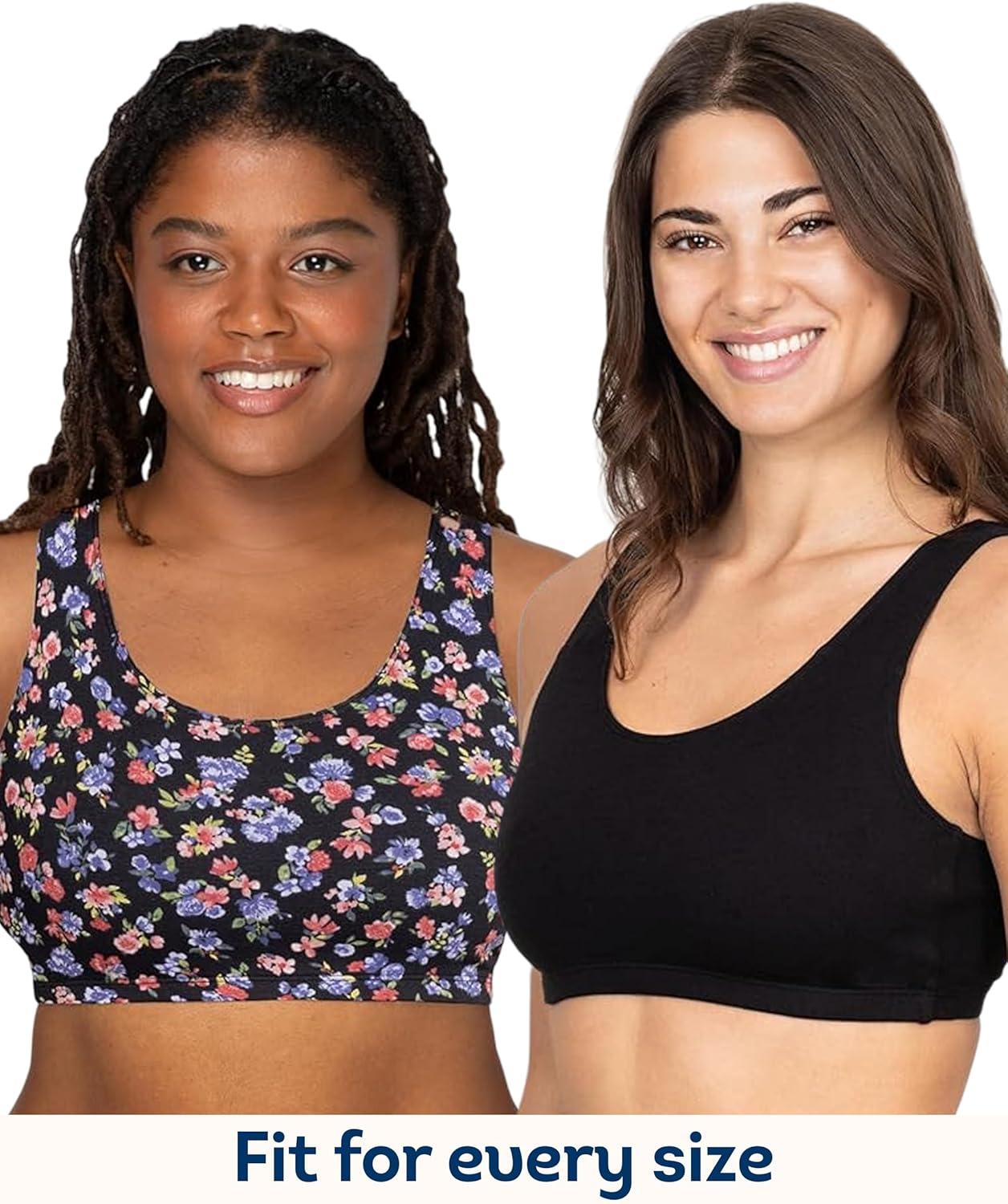 image:imageFruit of the Loom Womens Built Up Tank Style Sports Bra Value PackMidnight MeadowLilasGrey HeatherBlack Hue