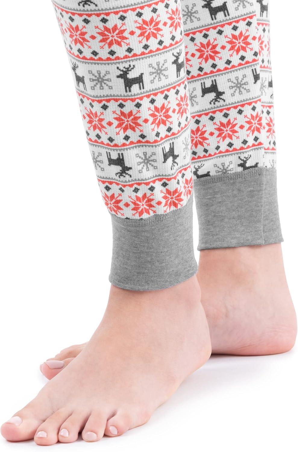image:imageFruit of the Loom Womens Micro Waffle Premium Thermal SetFair Isle White
