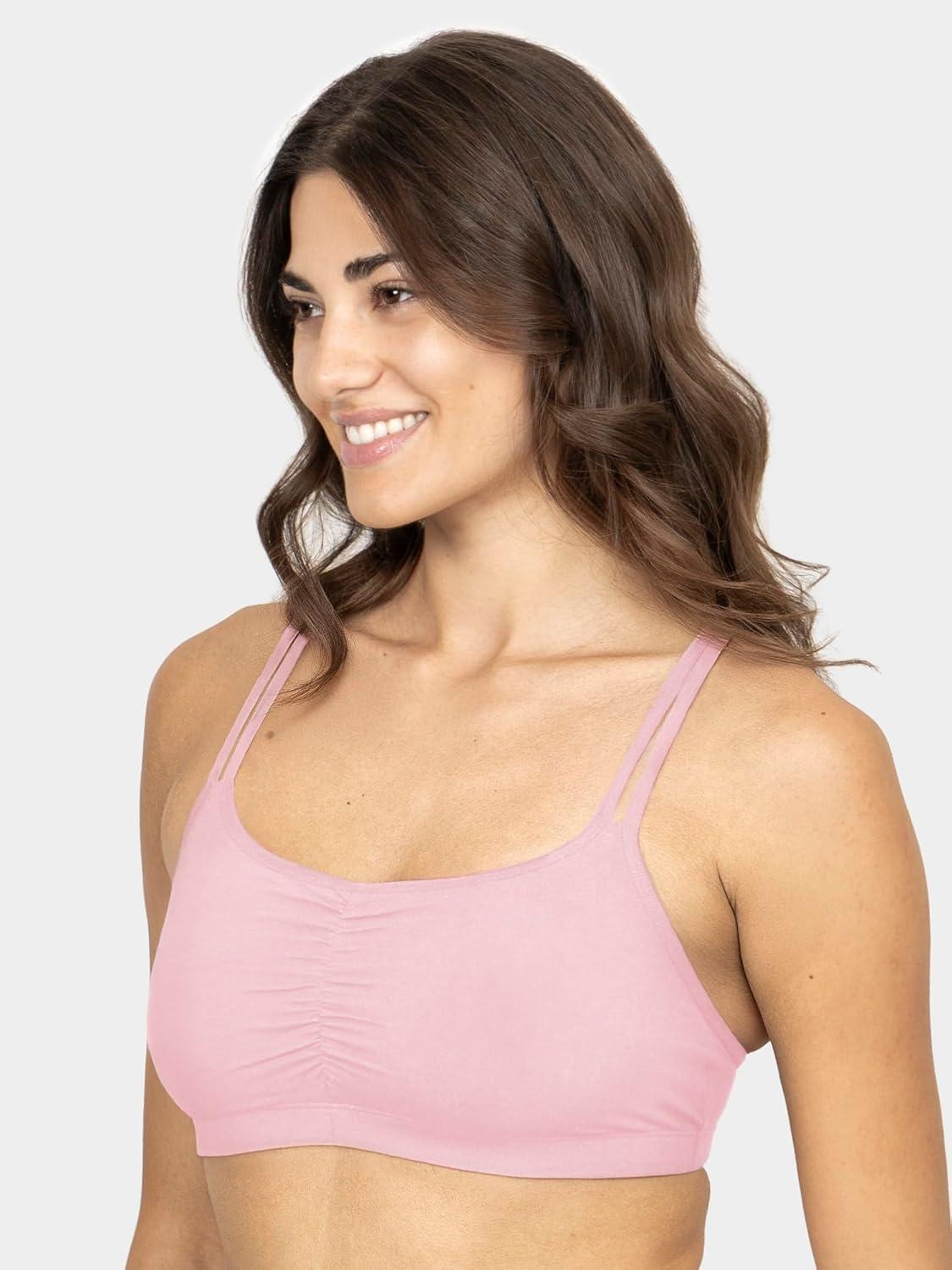 image:imageFruit of the Loom Womens Spaghetti Strap Cotton Sports Bra AllDay Comfort amp Easy MovementAssortedMulticolor