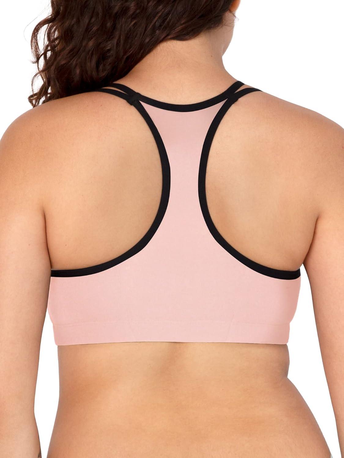 image:imageFruit of the Loom Womens Spaghetti Strap Cotton Sports Bra AllDay Comfort amp Easy MovementPetite Modern CamoWhiteBlack HueBlushing Rose With BlackCharcoalBlack Hue