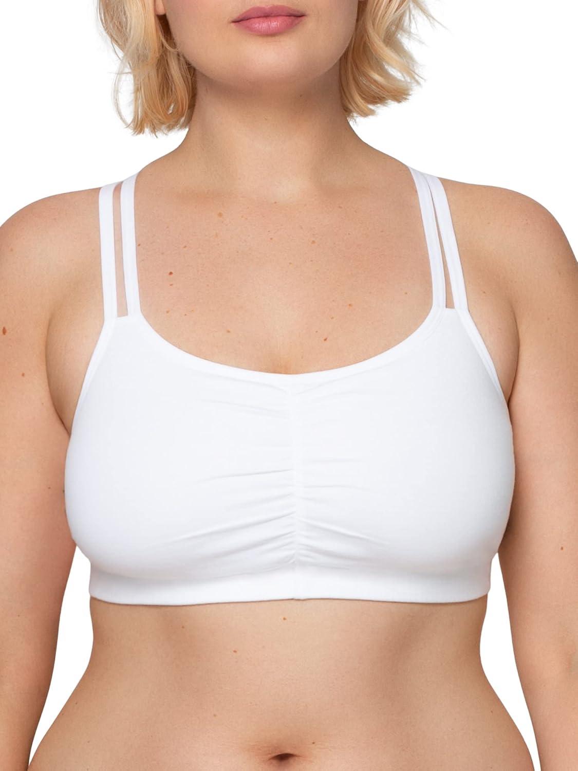 image:imageFruit of the Loom Womens Spaghetti Strap Cotton Sports Bra AllDay Comfort amp Easy MovementPetite Modern CamoWhiteBlack HueBlushing Rose With BlackCharcoalBlack Hue
