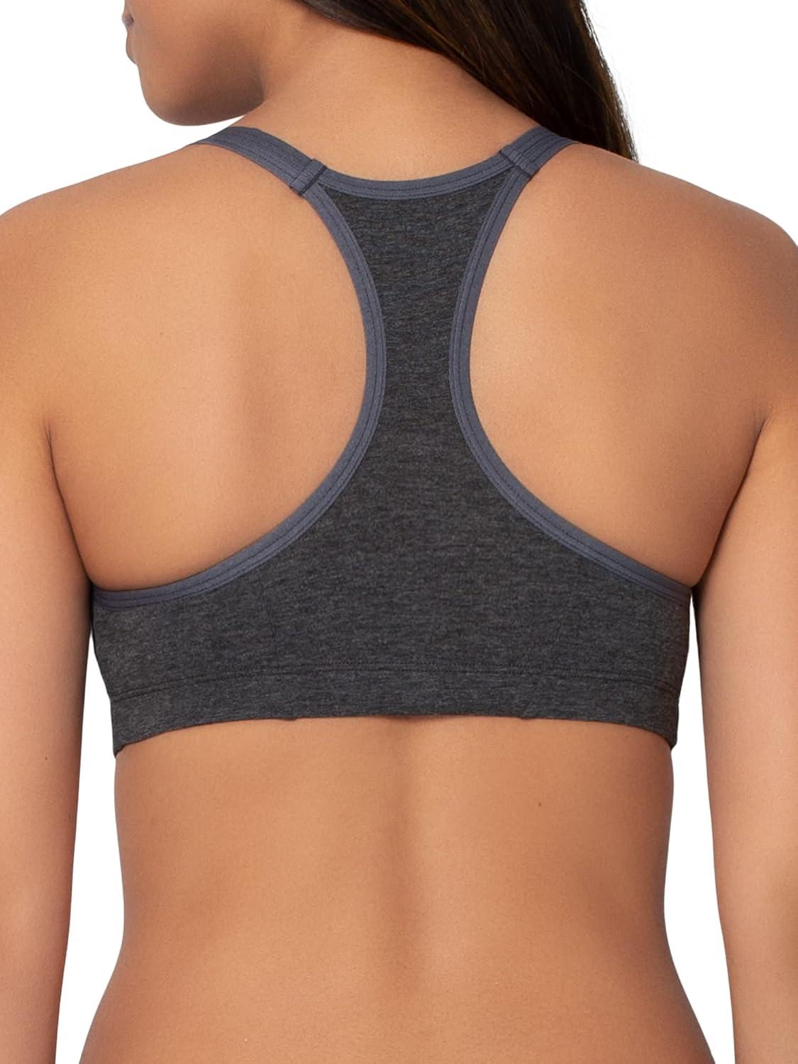 image:imageFruit of the Loom Womens Spaghetti Strap Cotton Sports Bra AllDay Comfort amp Easy MovementPetite Modern CamoWhiteBlack HueBlushing Rose With BlackCharcoalBlack Hue