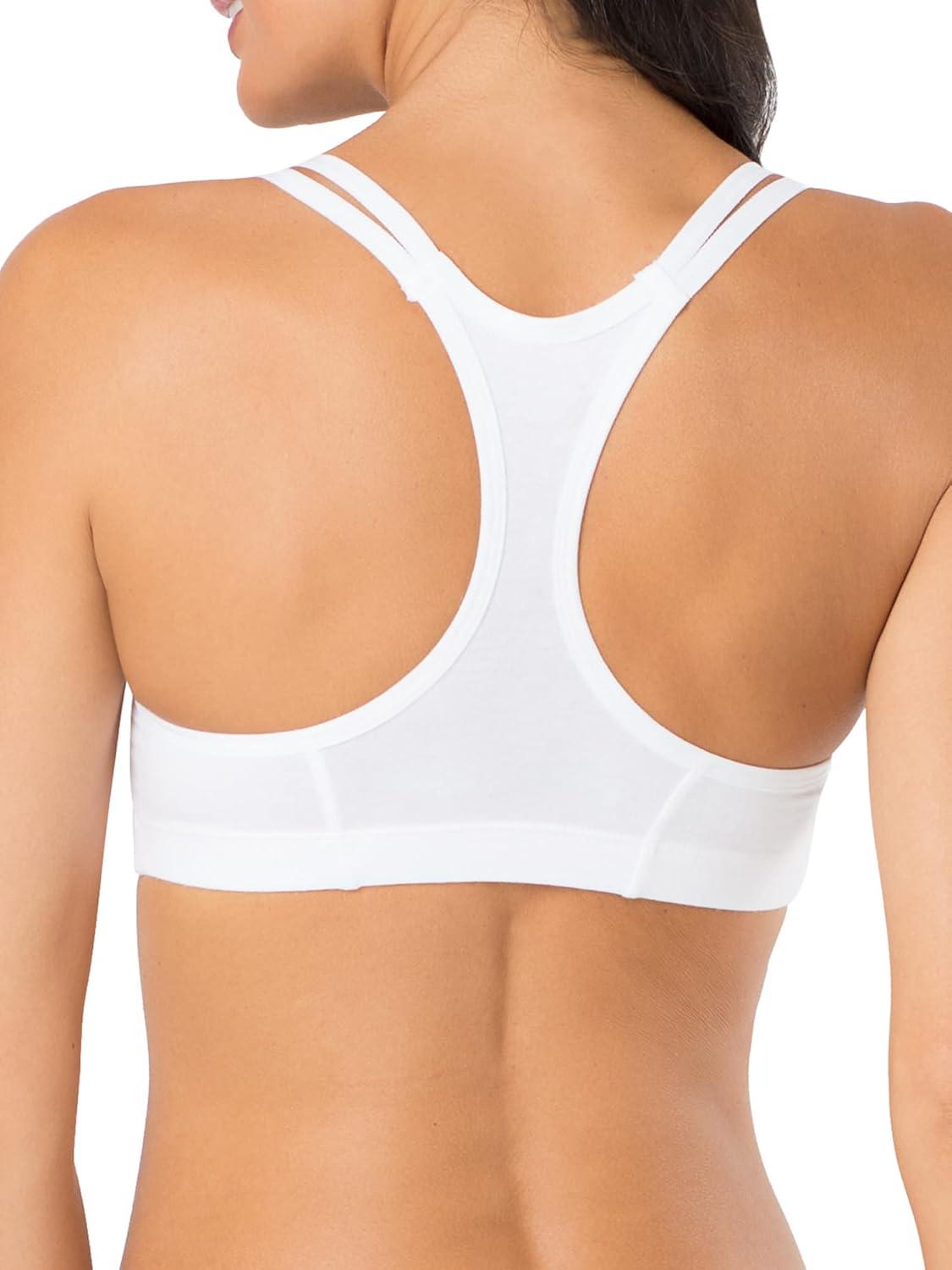 image:imageFruit of the Loom Womens Spaghetti Strap Cotton Sports Bra AllDay Comfort amp Easy MovementPetite Modern CamoflageWhiteBlack