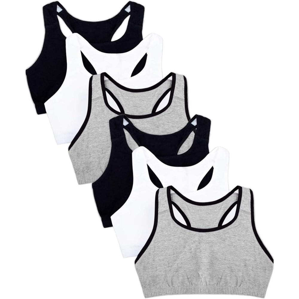 image:imageFruit of the Loom Womens Built Up Tank Style Sports Bra Value PackHeather Grey W BlackWhiteBlackHeather Grey W BlackWhiteBlack