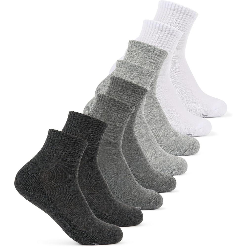 image:imageFruit of the Loom Womens Everyday Basics Socks Breathable with Half Cushion MultiPacksAnkle 8 Pack Assorted