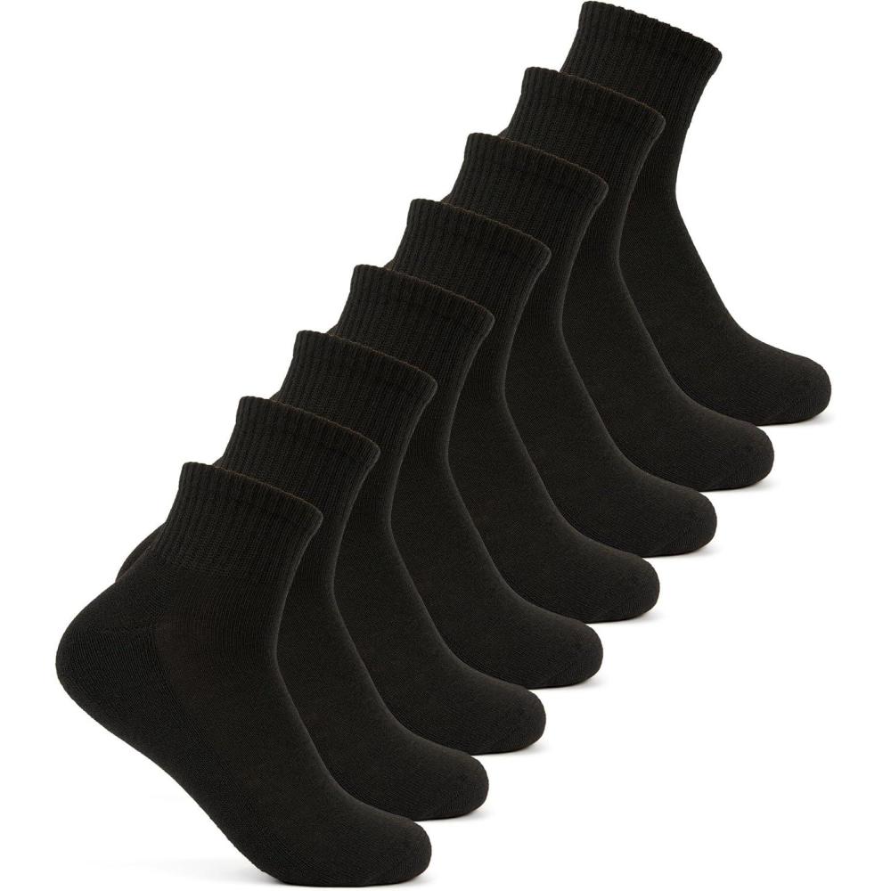 image:imageFruit of the Loom Womens Everyday Basics Socks Breathable with Half Cushion MultiPacksAnkle 8 Pack Black