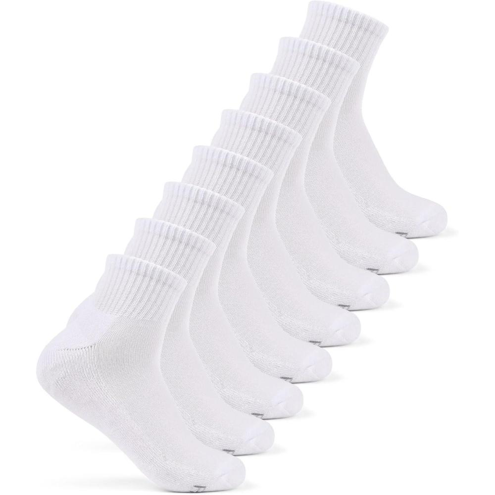 image:imageFruit of the Loom Womens Everyday Basics Socks Breathable with Half Cushion MultiPacksAnkle 8 Pack White