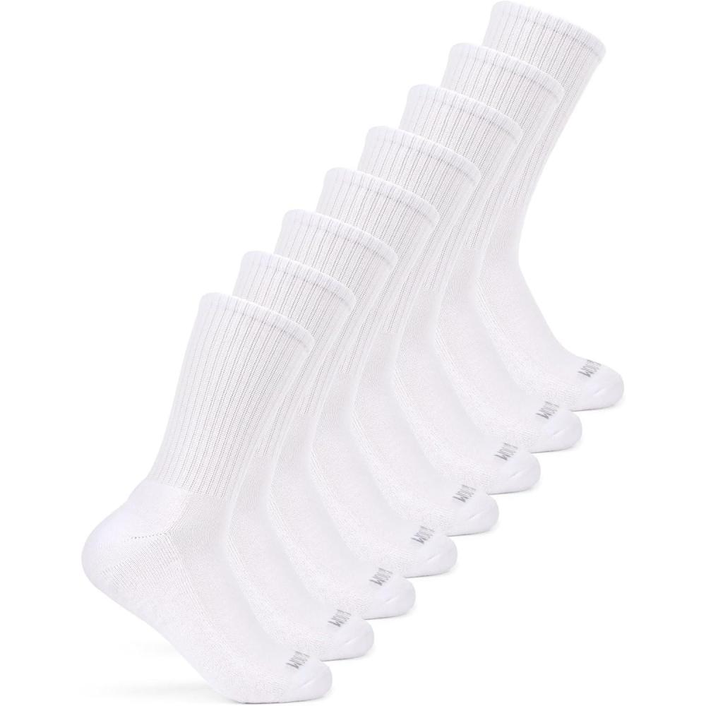 image:imageFruit of the Loom Womens Everyday Basics Socks Breathable with Half Cushion MultiPacksCrew 8 Pack White