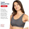 Fruit of the Loom Women’s Built Up Tank Style Sports Bra Value Pack(Black/Grey/Charcoal/White)