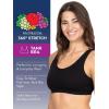 Fruit of the Loom Women’s Built Up Tank Style Sports Bra Value Pack(Black/Wht/Wht/Heather Grey)