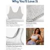 Fruit of the Loom Women’s Built Up Tank Style Sports Bra Value Pack(Heather Blue/ White/ Heather Grey)