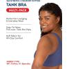 Fruit of the Loom Women’s Built Up Tank Style Sports Bra Value Pack(Lentil/White/Charcoal/Aruba/Dutch Blue/Black)