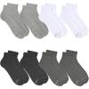 Fruit of the Loom Womens Everyday Basics Socks, Breathable with Half Cushion (Multi-Packs)(Ankle – 8 Pack – Assorted)