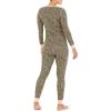 Fruit of the Loom Women’s Micro Waffle Premium Thermal Set(Animal Print)