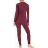 Fruit of the Loom Women’s Micro Waffle Premium Thermal Set(Merlot Heather)