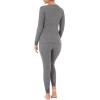 Fruit of the Loom Women’s Micro Waffle Premium Thermal Set(Smoke Heather)