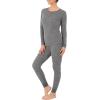 Fruit of the Loom Women’s Micro Waffle Premium Thermal Set(Smoke Heather)