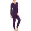 Fruit of the Loom Women’s Micro Waffle Premium Thermal Set(Violet)