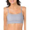 Fruit of the Loom Women’s Spaghetti Strap Cotton Sports Bra – All-Day Comfort & Easy Movement(Black/White/Heather Grey)