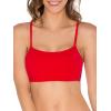 Fruit of the Loom Women’s Spaghetti Strap Cotton Sports Bra – All-Day Comfort & Easy Movement(Black/White/Red Hot)