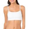 Fruit of the Loom Women’s Spaghetti Strap Cotton Sports Bra – All-Day Comfort & Easy Movement(Blushing Rose/White/White/Black 4-pack)