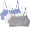 Fruit of the Loom Women’s Spaghetti Strap Cotton Sports Bra – All-Day Comfort & Easy Movement(Heather Grey/White/Heather Blue)